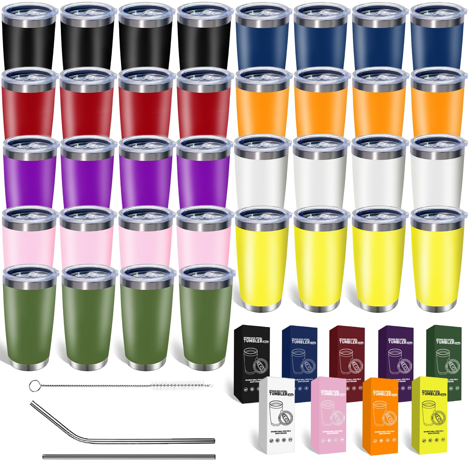 HAOLI 20oz tumbler stainless steel with vacuum insulation keeps beverages hot or cold.