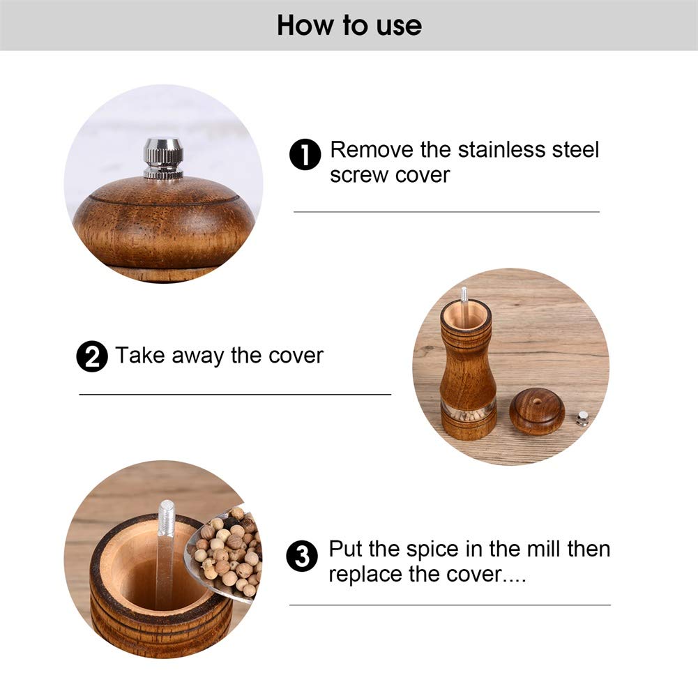 Haomacro tall wooden mills add natural warmth to any kitchen counter.
