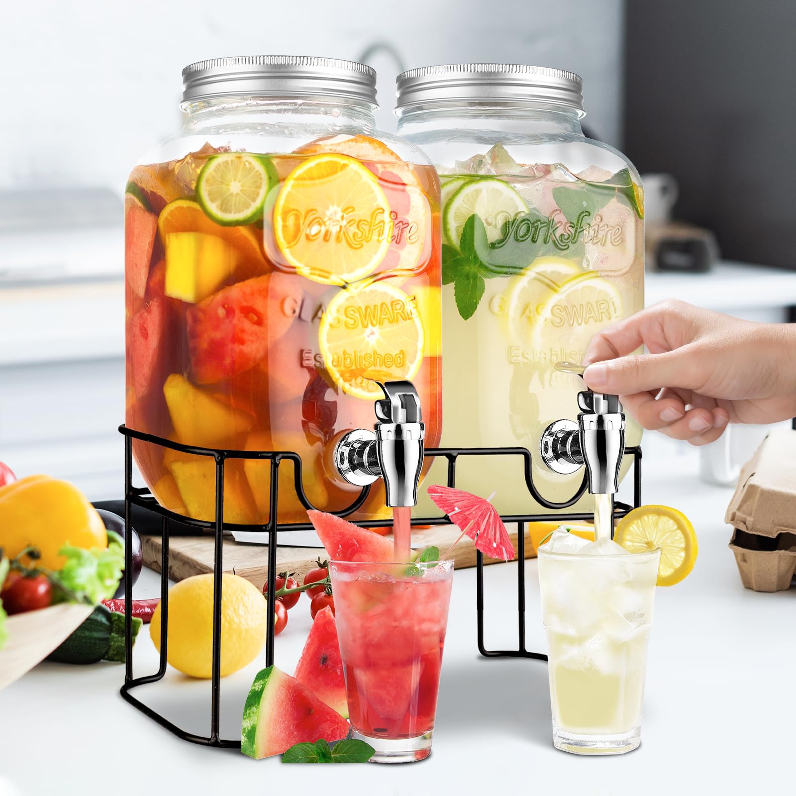 Haotao dual-spigot setup ensures quick refills during parties.