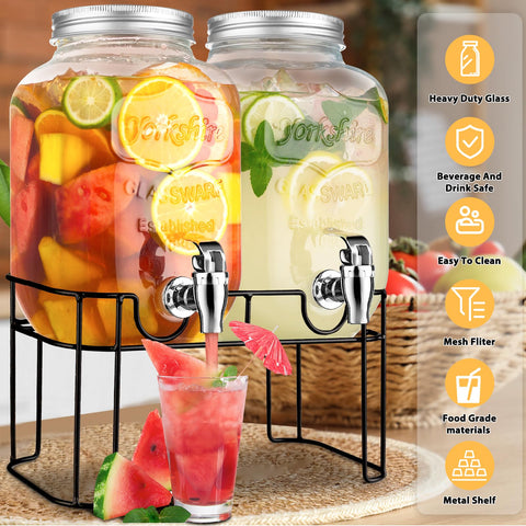 Haotao lemonade setup with glass dispenser conveys festive vibes and refreshment.