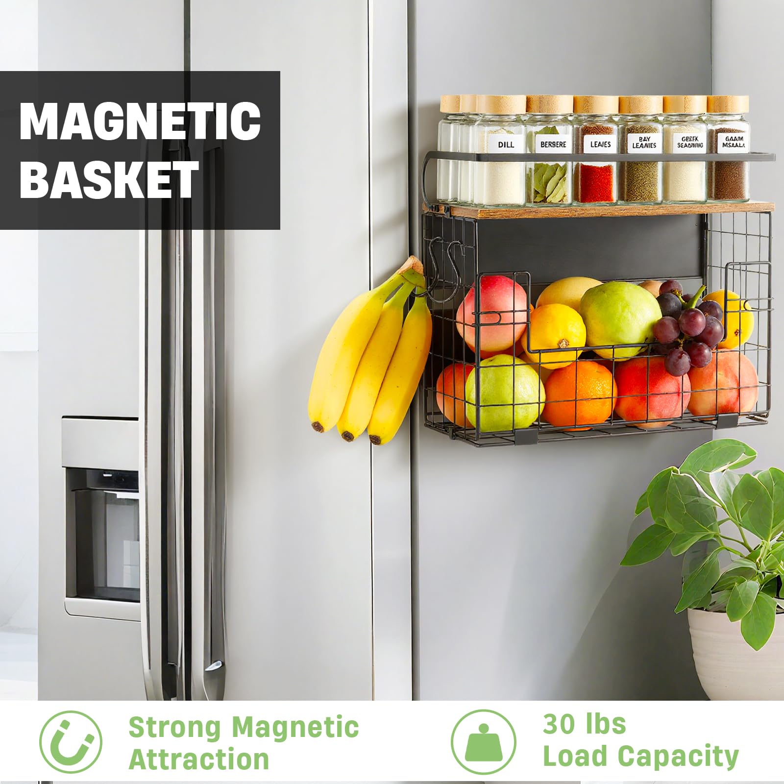 Haotao multi purpose fridge organizer keeps fruits and vegetables organized.