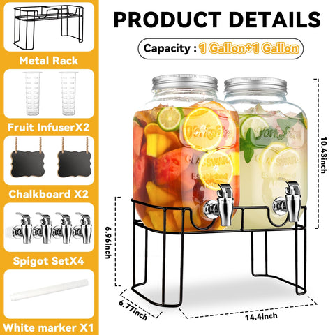 Haotao glass dispenser spigot closeup highlights durable hardware for steady pouring.