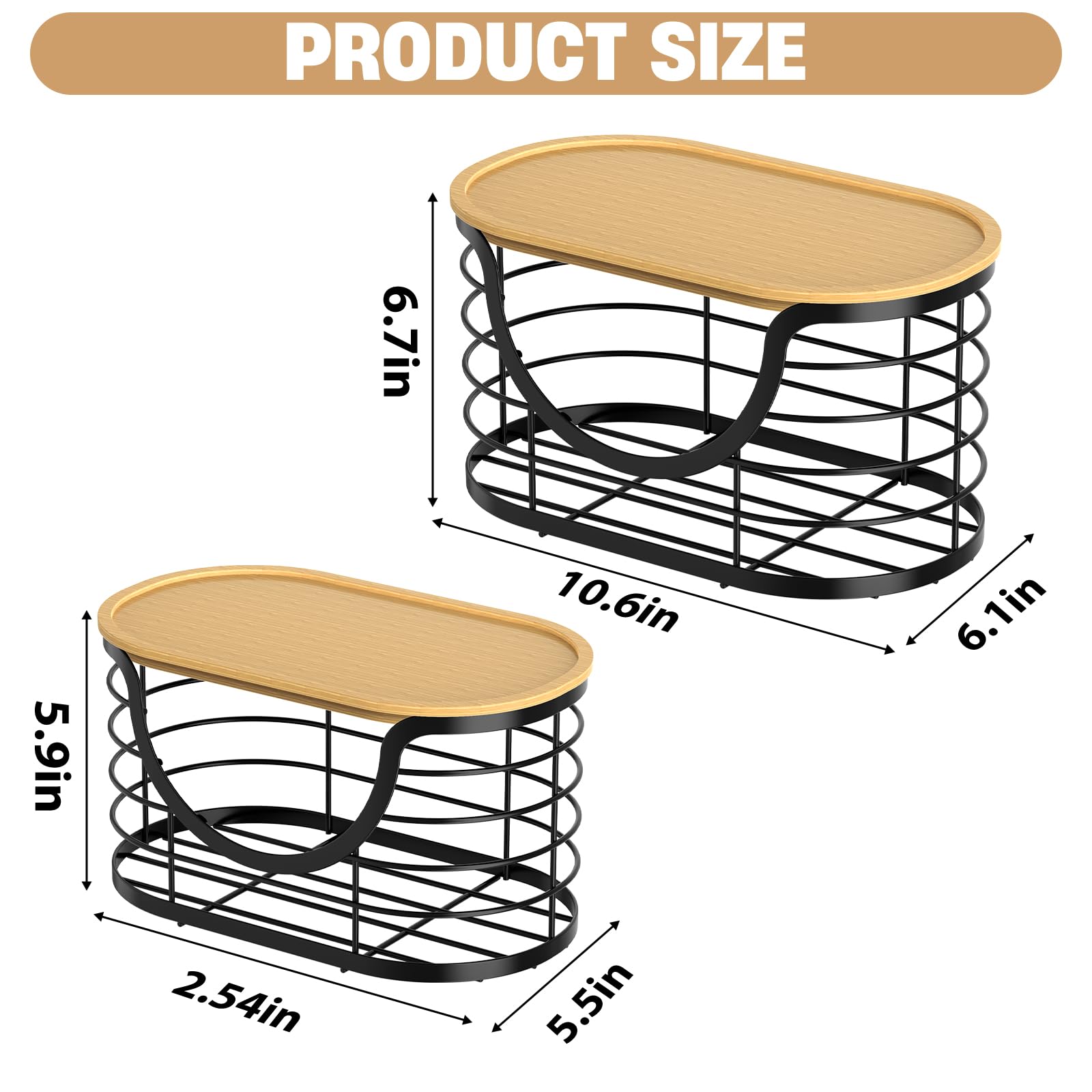 Haotao trashbag-holder-wall-mount-adhesive-hooks saves countertop space.
