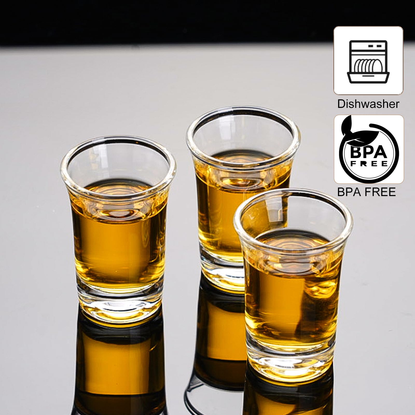Haoxishui dishwasher-safe shot glasses simplify cleanup after celebrations.