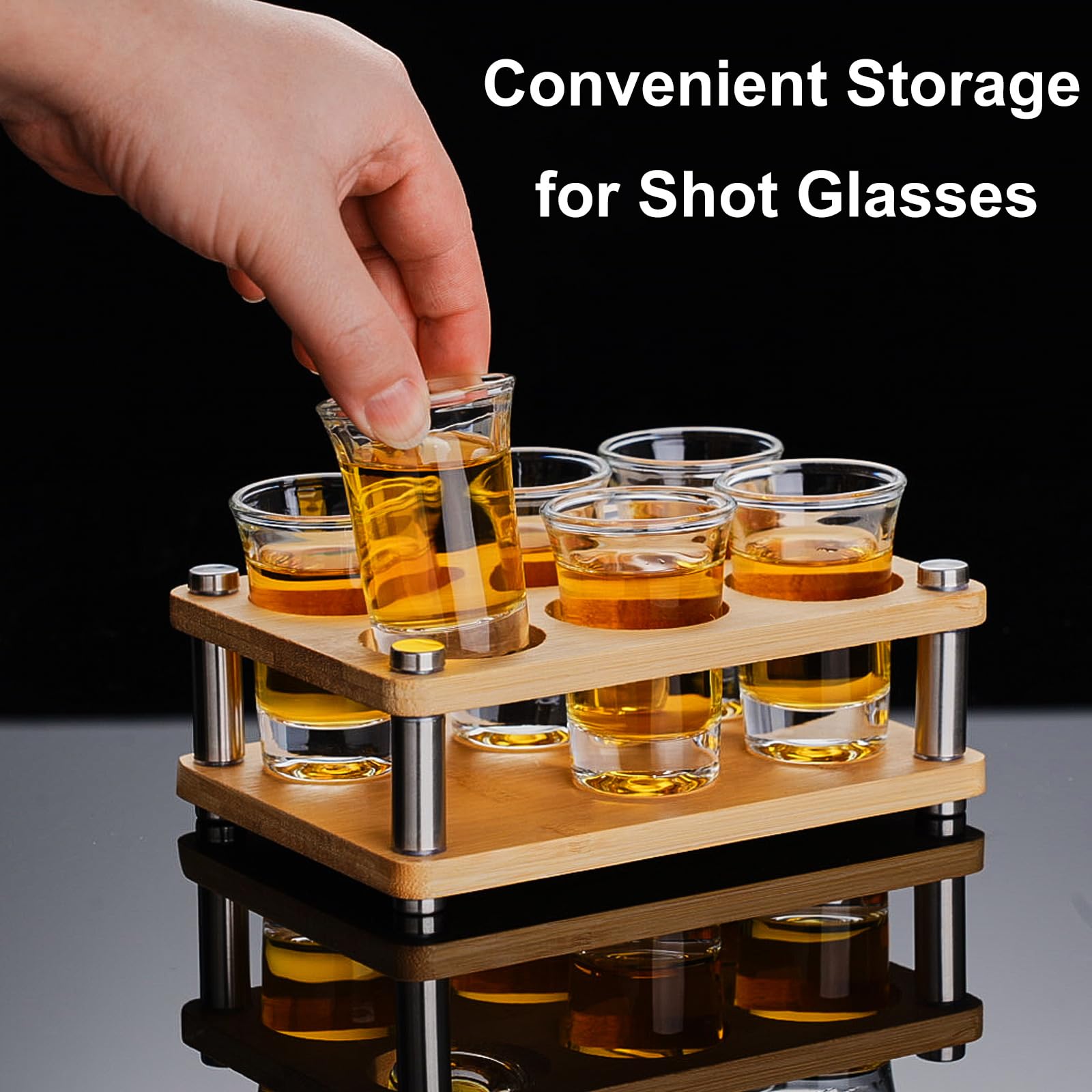 Haoxishui shot glasses clarity close-up showing transparent glass quality.