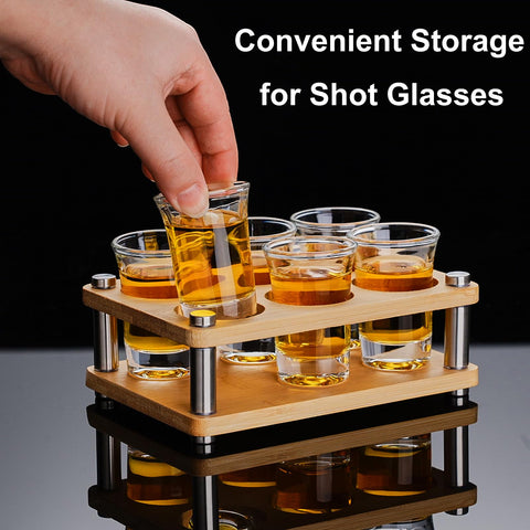 Haoxishui shot glasses clarity close-up showing transparent glass quality.