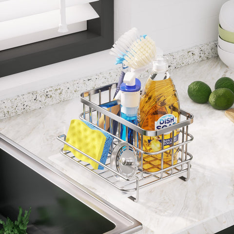 HapiRm anti-slip feet keep the organizer steady on slick countertops.
