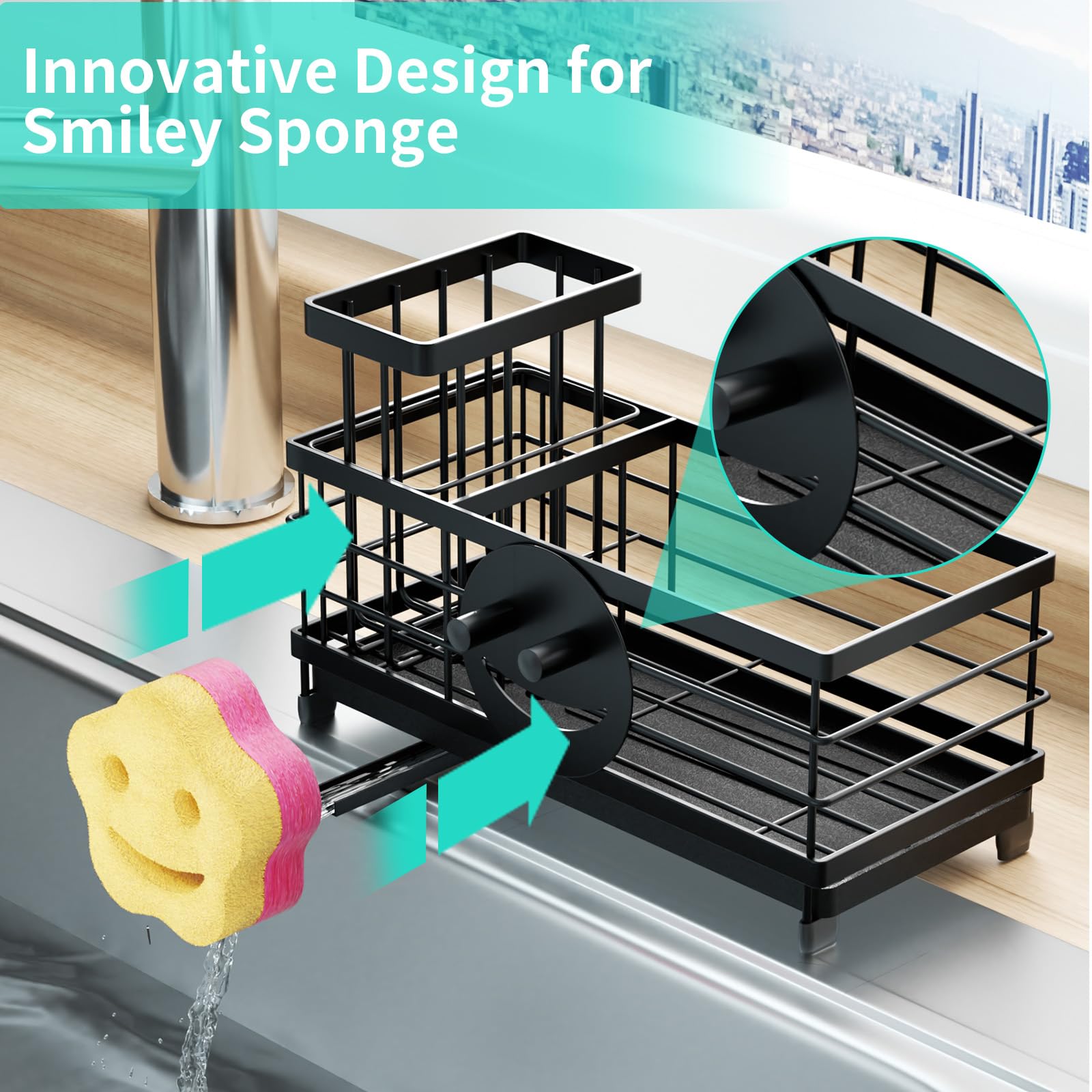 HapiRm 360-degree drainage keeps sink area dry