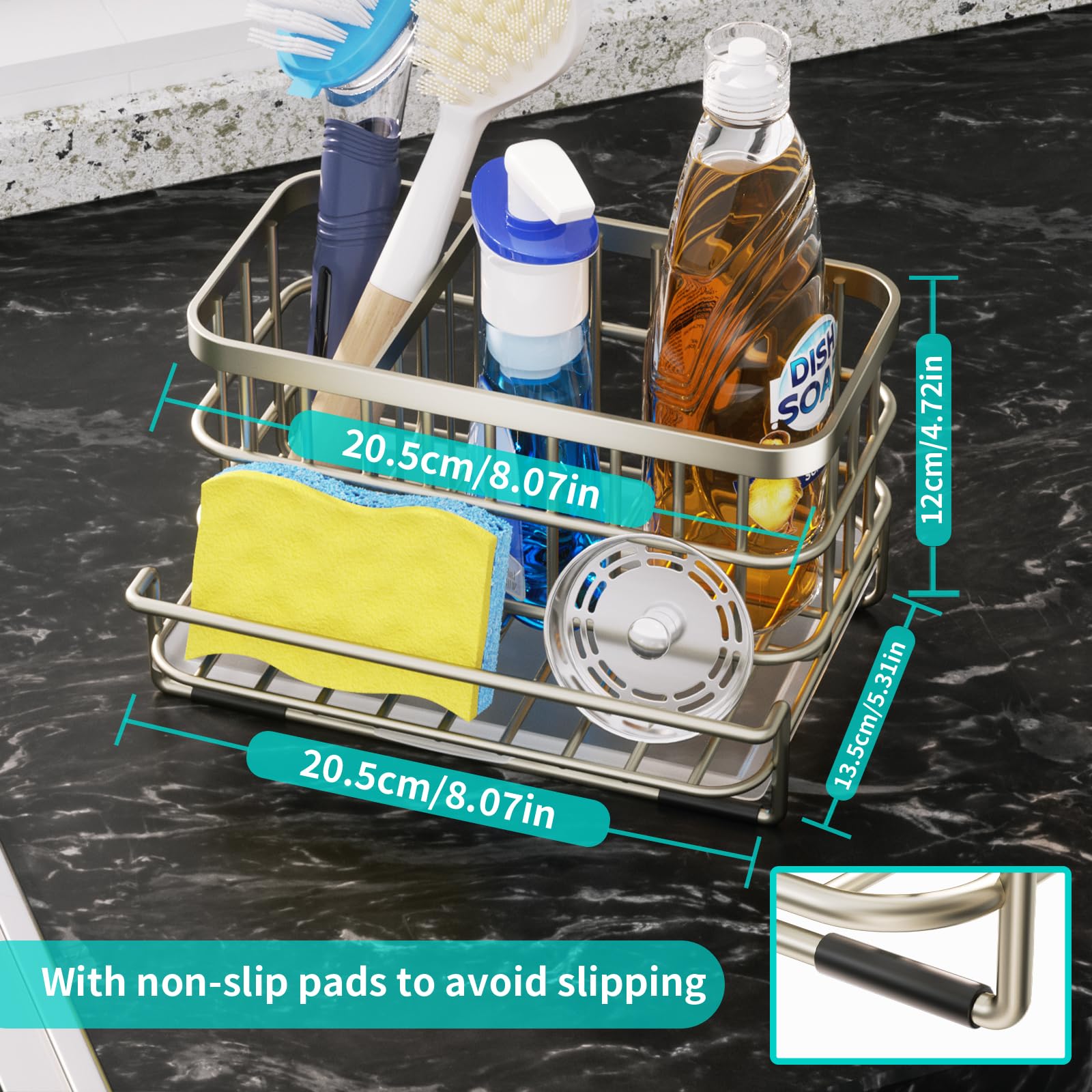 HapiRm rustproof stainless steel with anti-rust coating resists moisture in busy sinks.