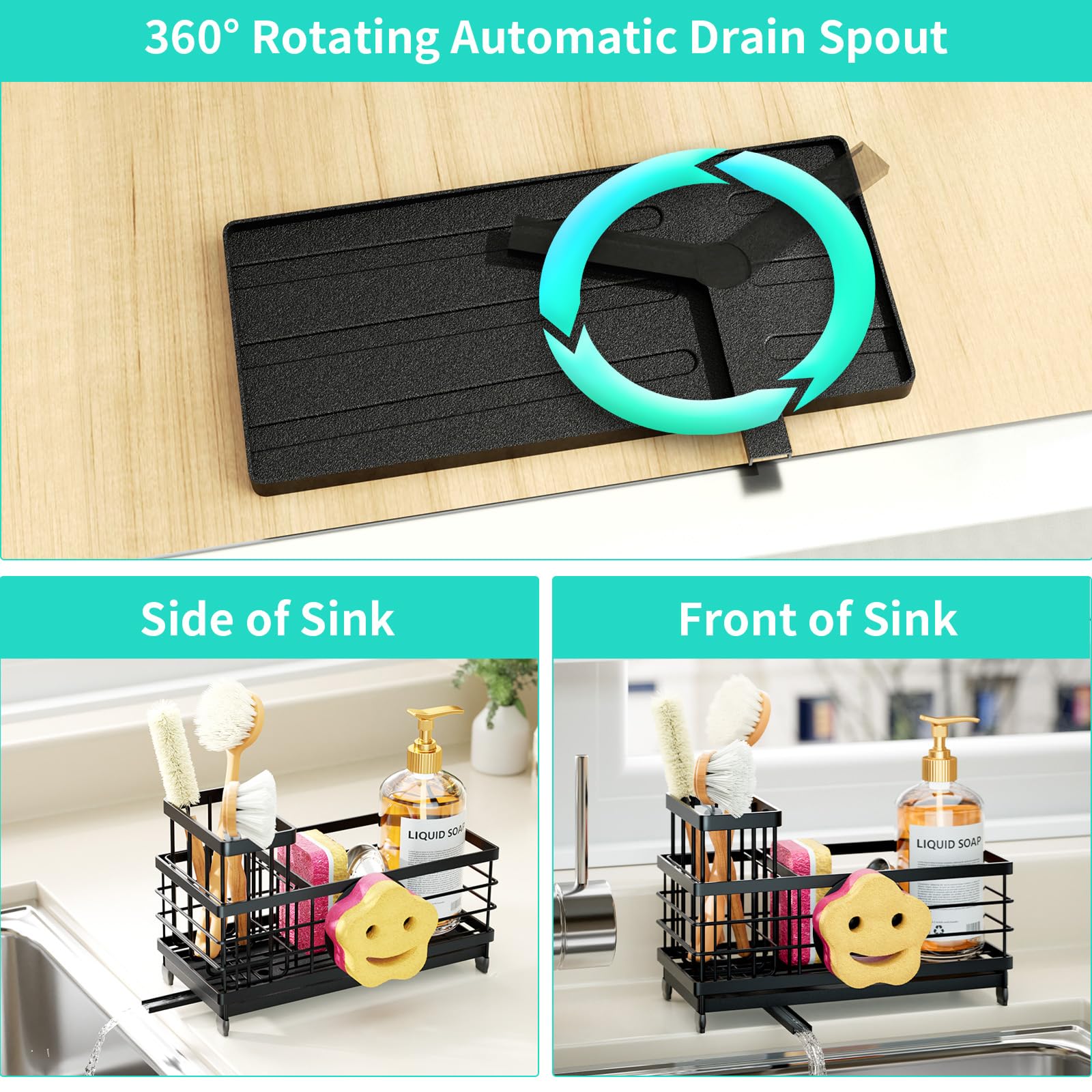 HapiRm detachable brush holder organizes cleaning tools