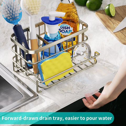 HapiRm drain tray catches water, keeping your countertop dry and easy to clean.