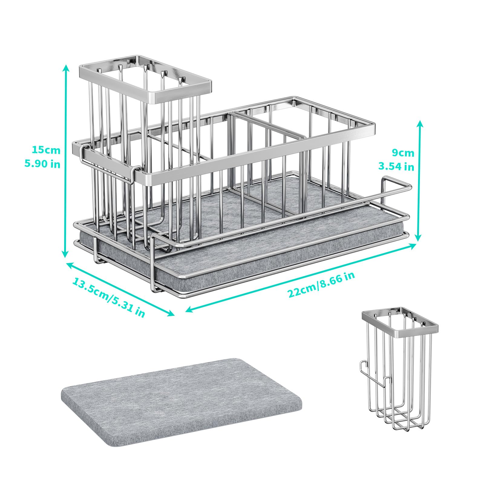 Hollow drainage directs water away to speed drying