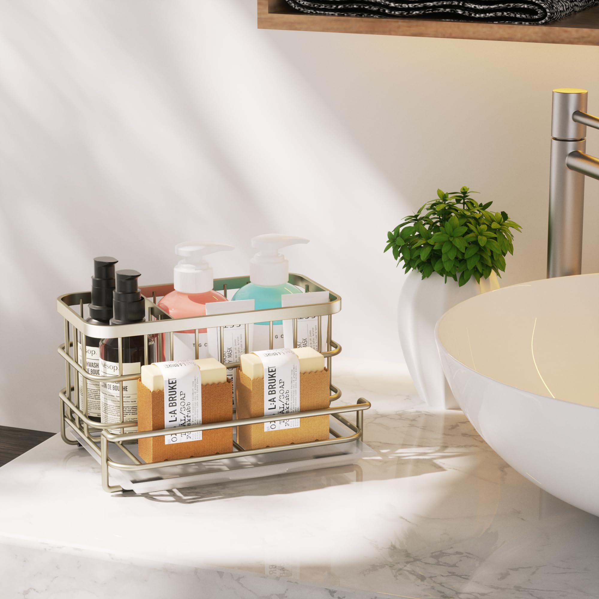 HapiRm tall-edge platform keeps small items handy and visible for daily tasks.