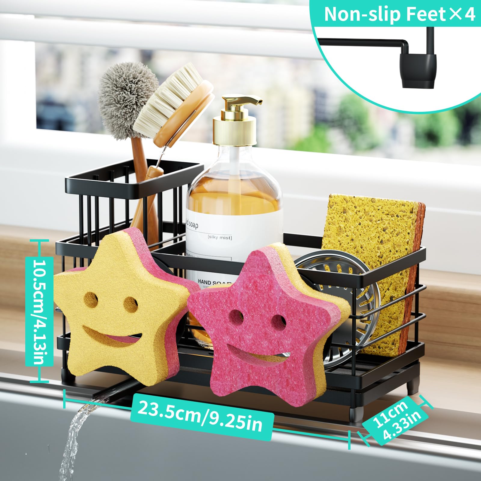 HapiRm three compartment design tidies sponges detergents and small tools