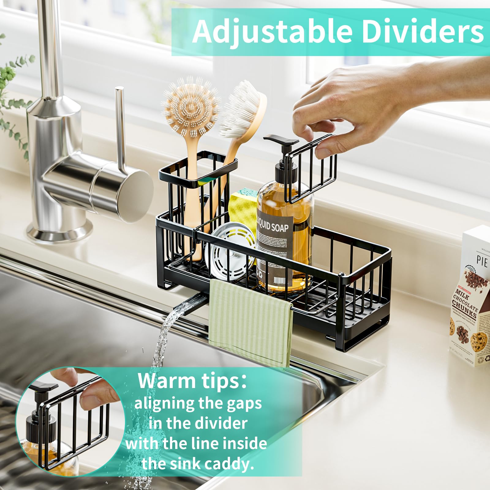 HapiRm stainless steel kitchen organizer provides durable, rust-resistant storage.