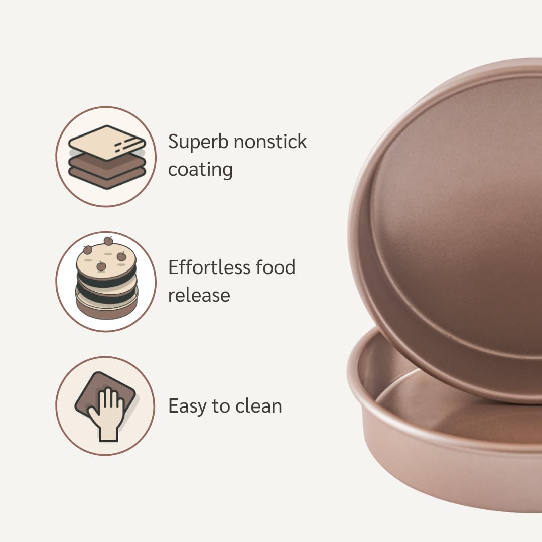 HAPPIELS pans feature rolled rims for durable, professional-looking pans.