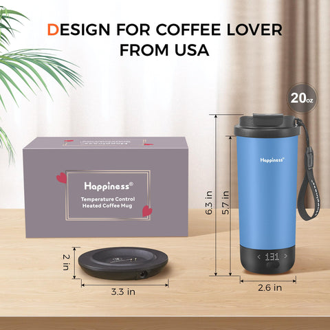 Happiness insulated double-wall design keeps drinks hot without warming the exterior