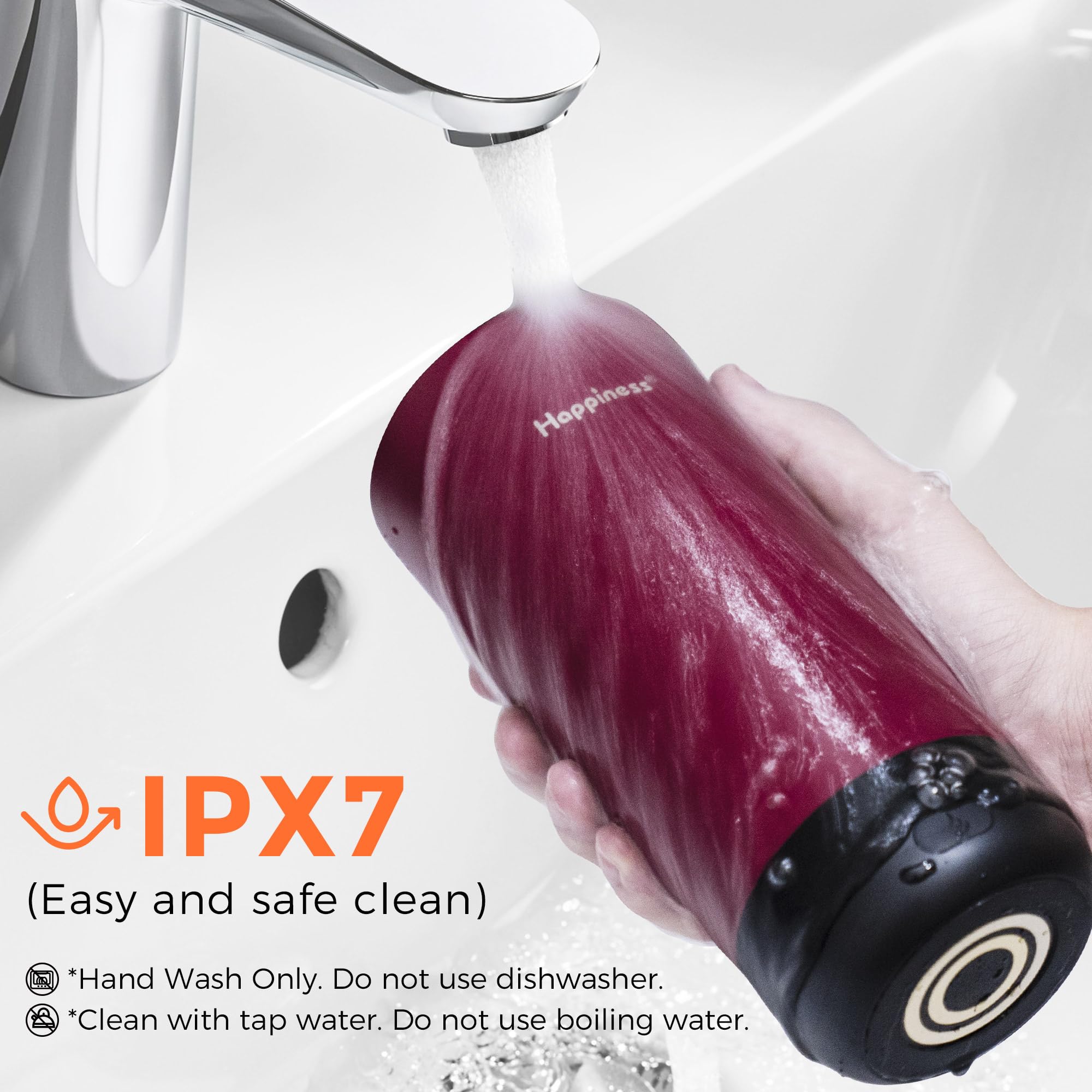 IPX7 waterproof coating on Happiness mug for easy cleaning and durability