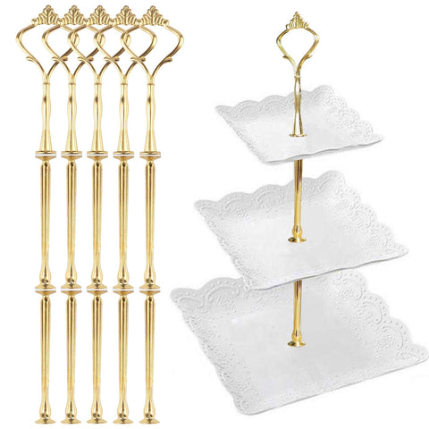 Happy Will crown-style gold hardware for a polished top-view tray display.