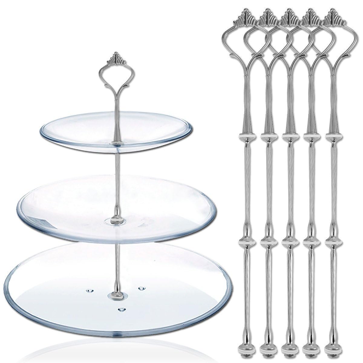 Happy Will cake stand hardware assembly shows durable construction for stable 3-tier display