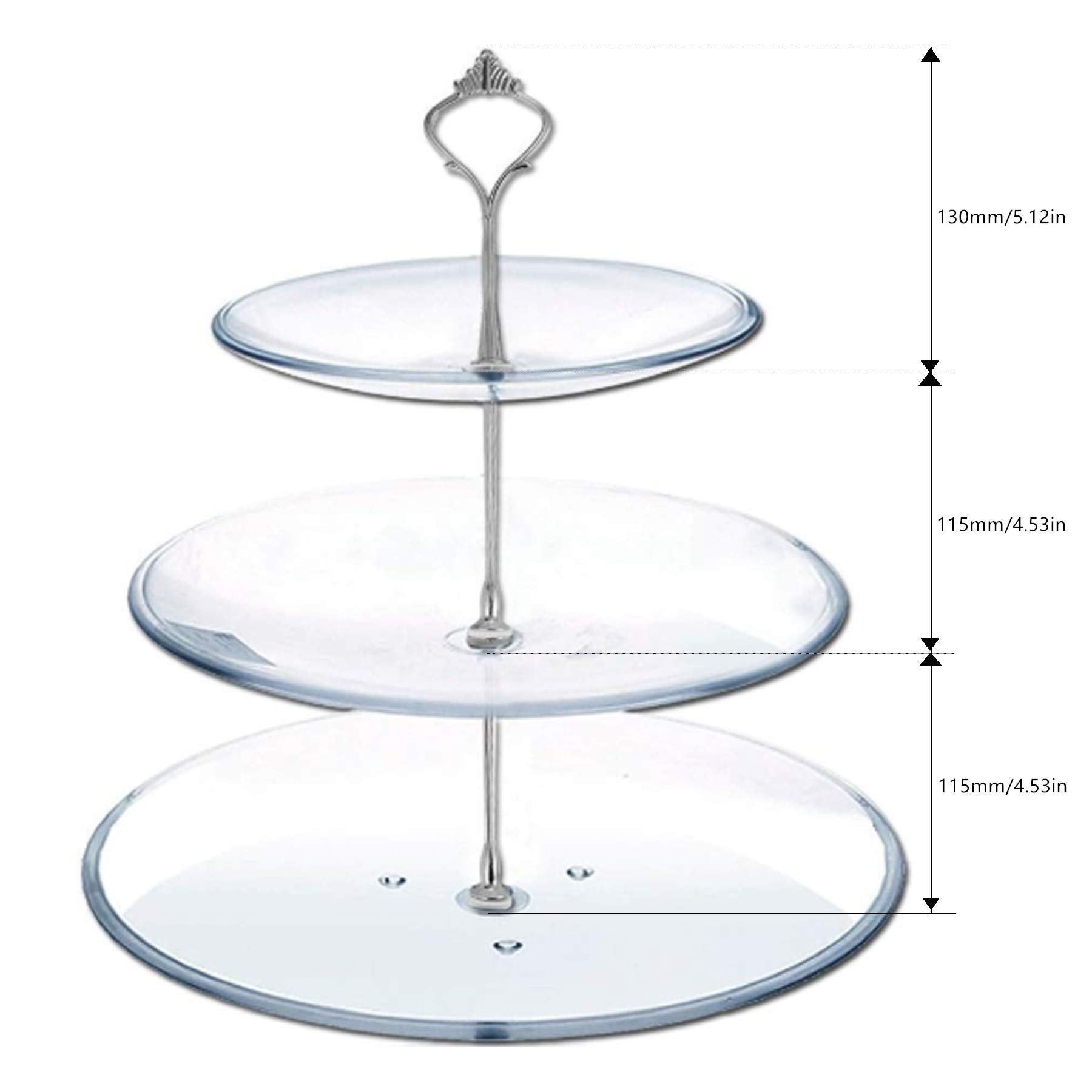 Happy Will silver crown design adds elegant finish to tiered stand