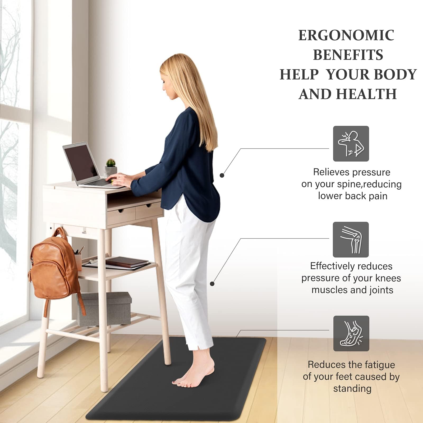 HappyTrends 2-pack kitchen mats displayed together for dual-workstations.