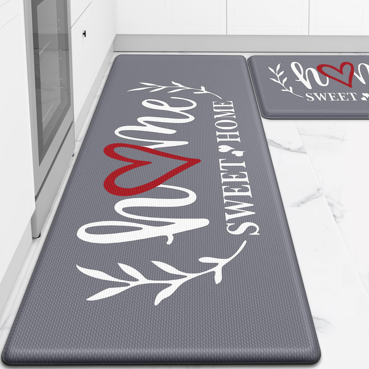 HappyTrends kitchen mat anti-fatigue on tile floors provides comfortable standing