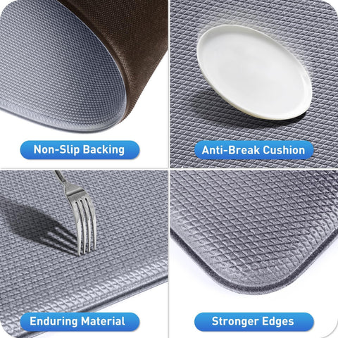 HappyTrends grey-toned mat adds comfort and style to busy kitchens