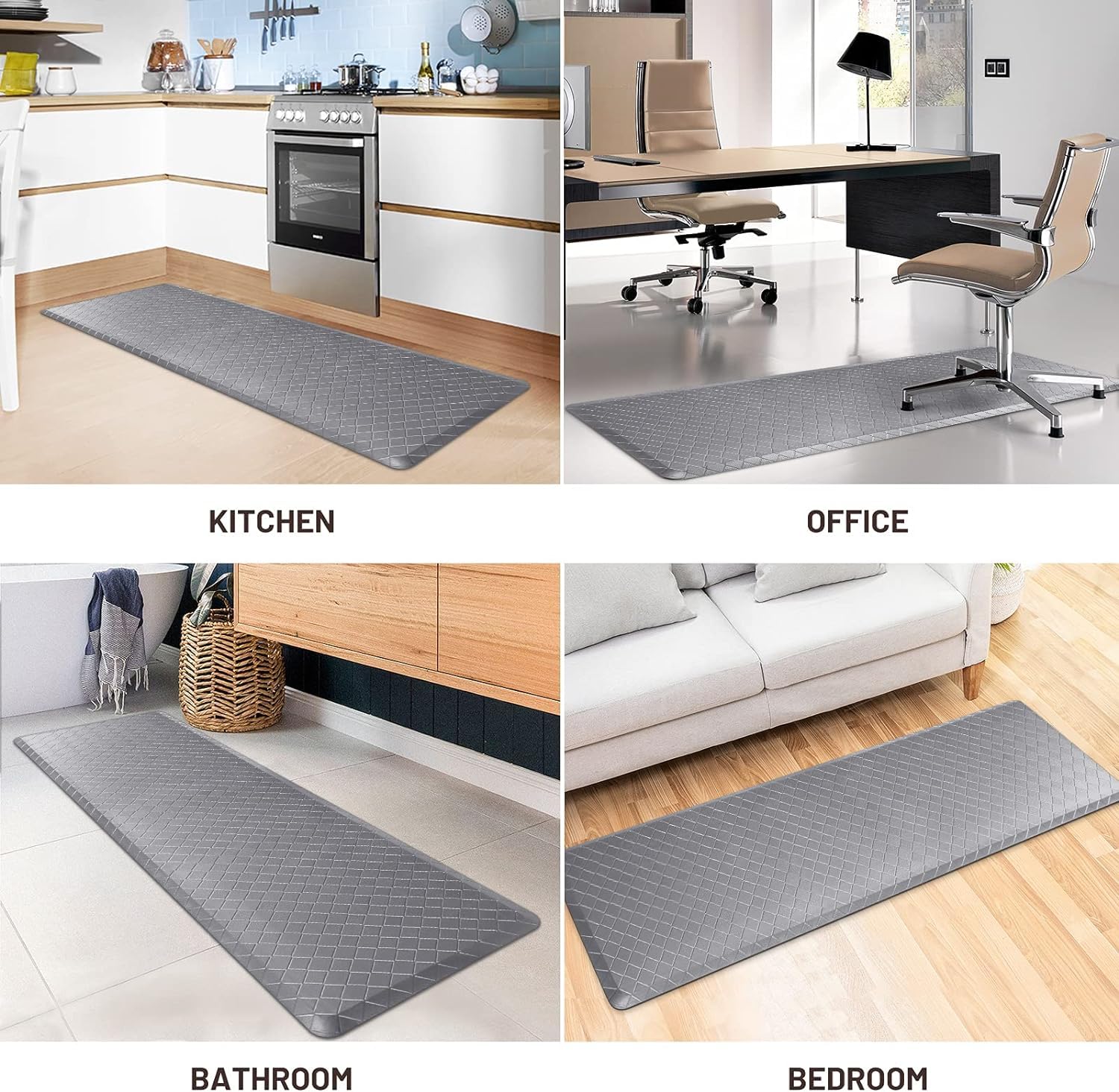 HappyTrends heavy-duty kitchen rug for high-traffic areas.