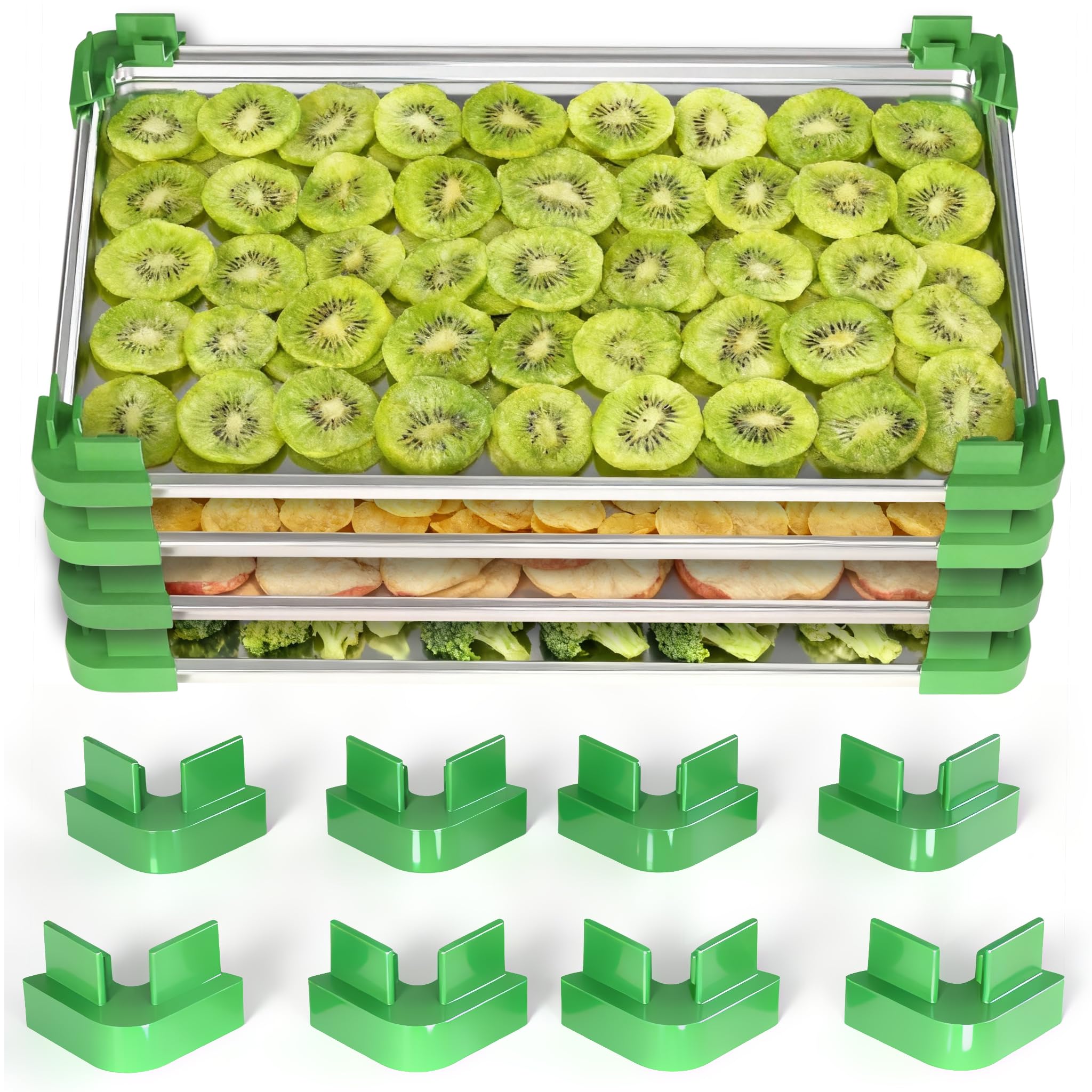 HAPYHOOM tray stackers fit Harvest Right trays precisely, reducing wobble.