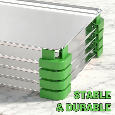 HAPYHOOM 16-stackers organize trays, maximizing vertical storage.