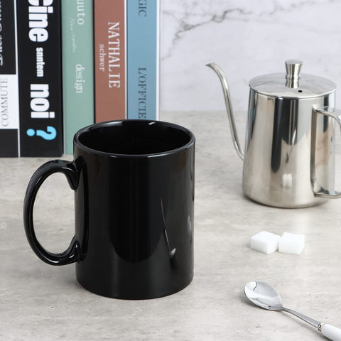 Harebe dishwasher and microwave safe mug for easy care.