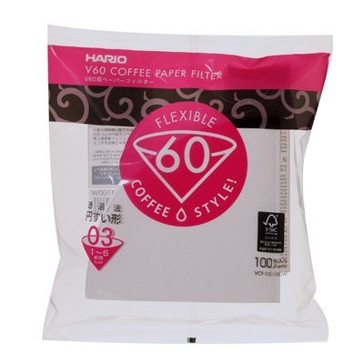 Close-up of Hario 03 white paper filters for crisp brew quality