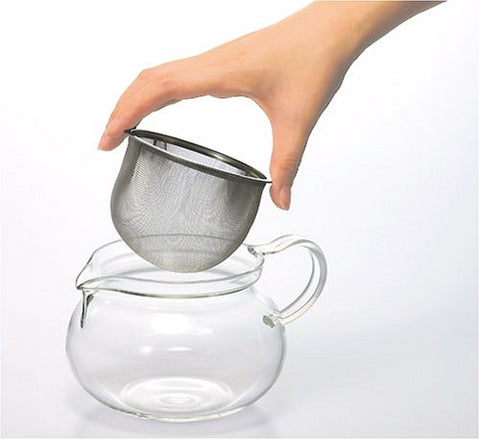 HARIO ChaCha Kyusu Maru heatproof glass, safe for hot water.