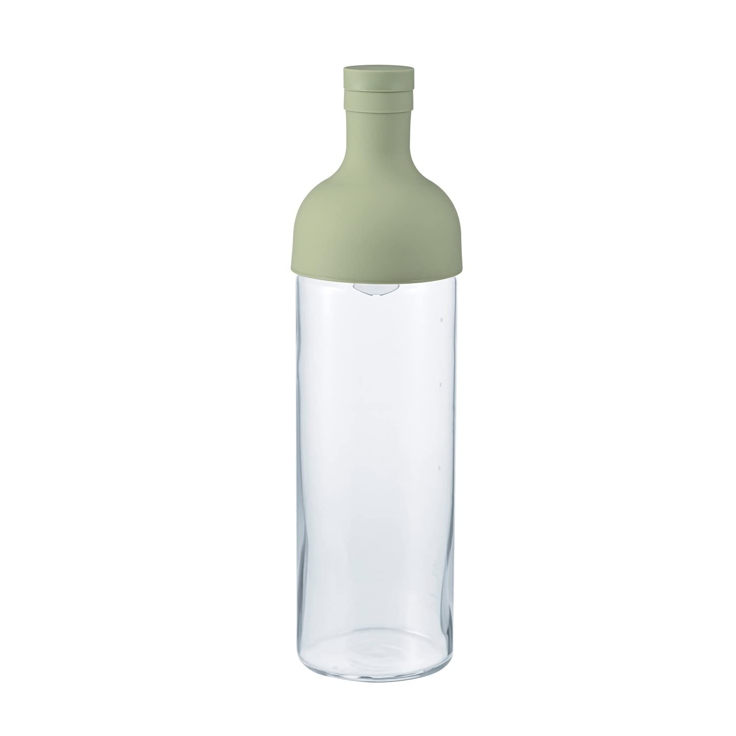 HARIO cold brew bottle smoky green side view showing capacity