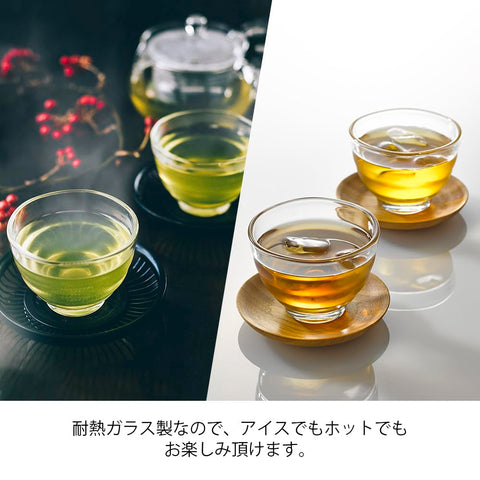 HARIO HU-3012 microwave-safe cups ready for quick reheats of small portions.
