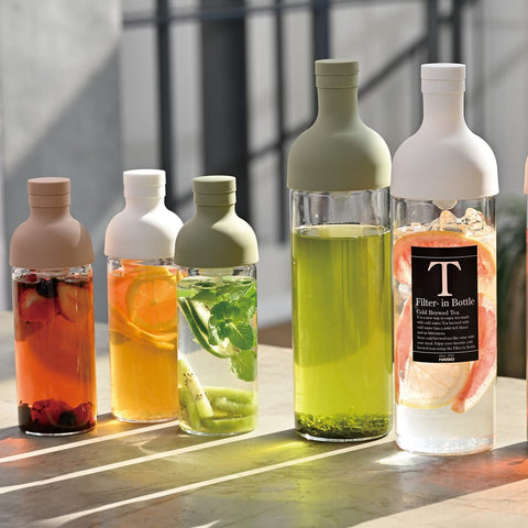 HARIO kitchen-ready bottle on a countertop for serving