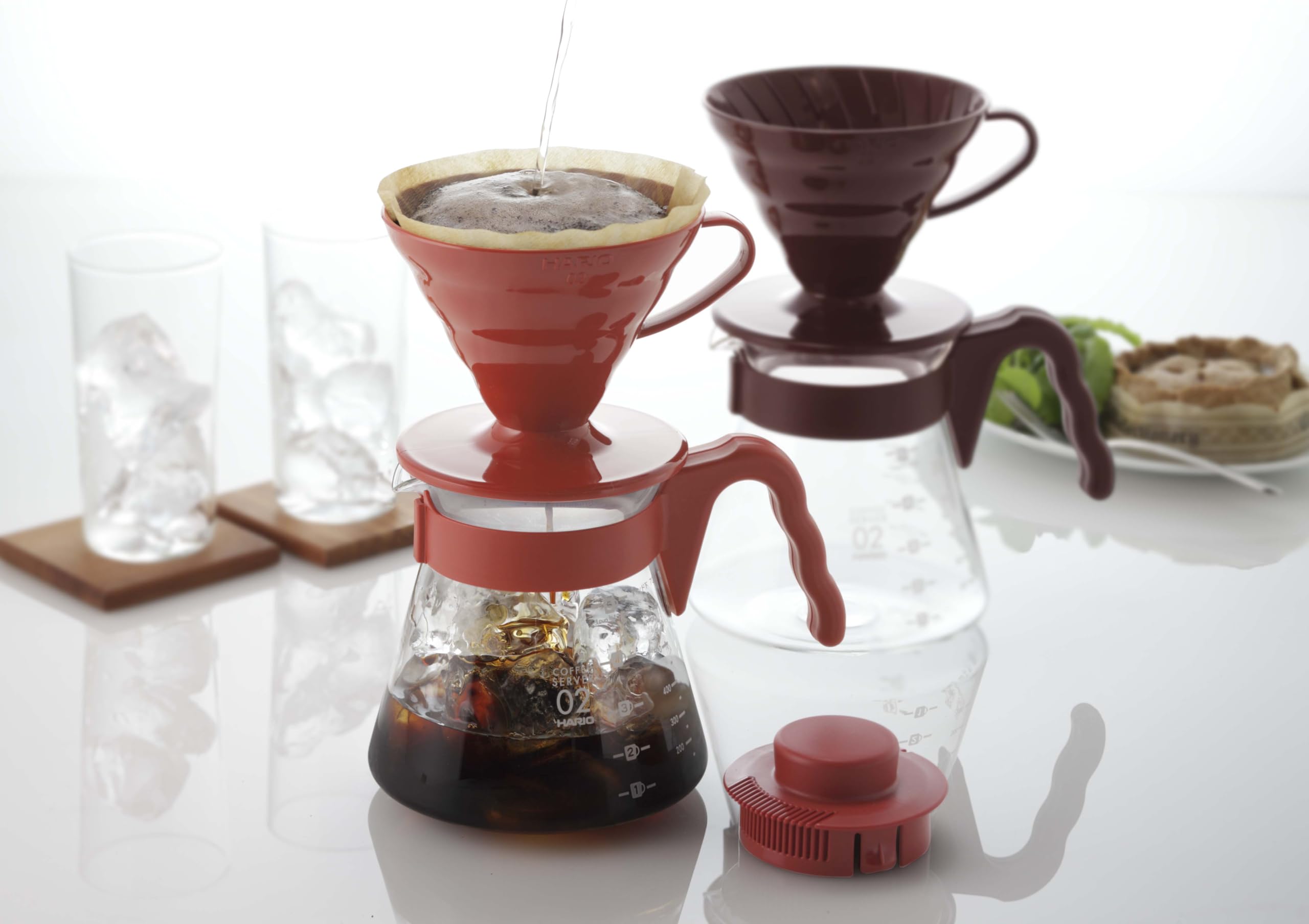 Hario V60 02 glass server, 700 mL, preserves aroma during brewing