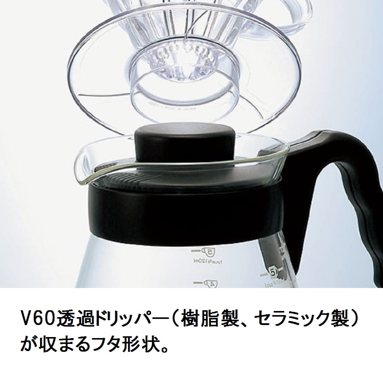 Hario V60 borosilicate glass construction emphasizes durability and heat resistance