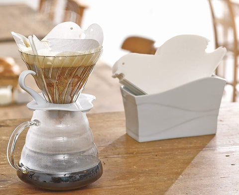 Hario V60 ceramic filter stand with an easy-to-clean design for swift cleanup.