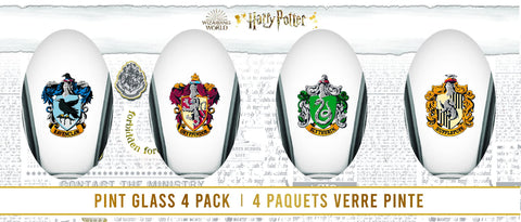Harry Potter Slytherin crest pint glass with sleek profile and premium clarity.