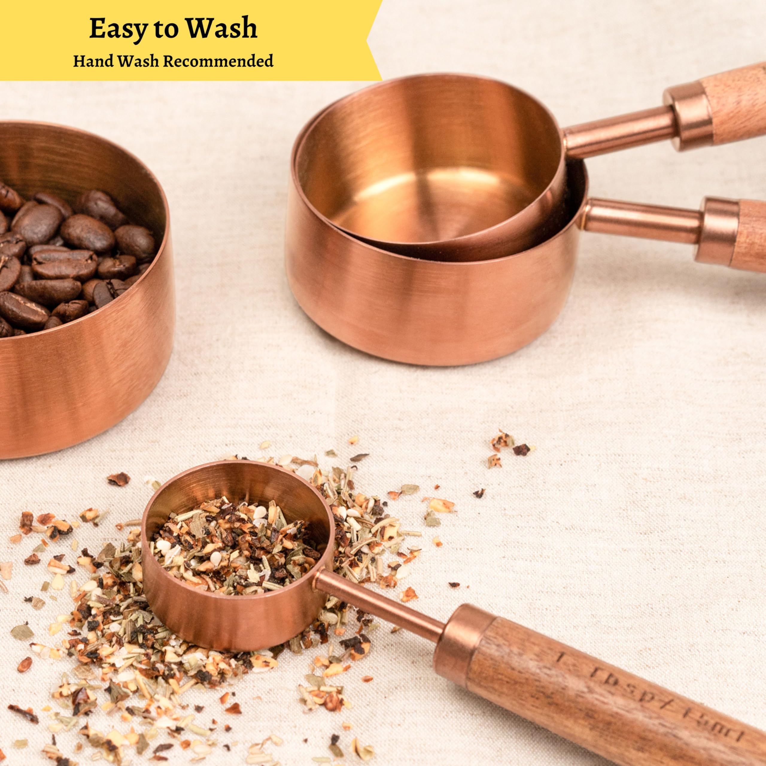 HARURI copper-tone kitchen set on display, blending aesthetics with practicality.