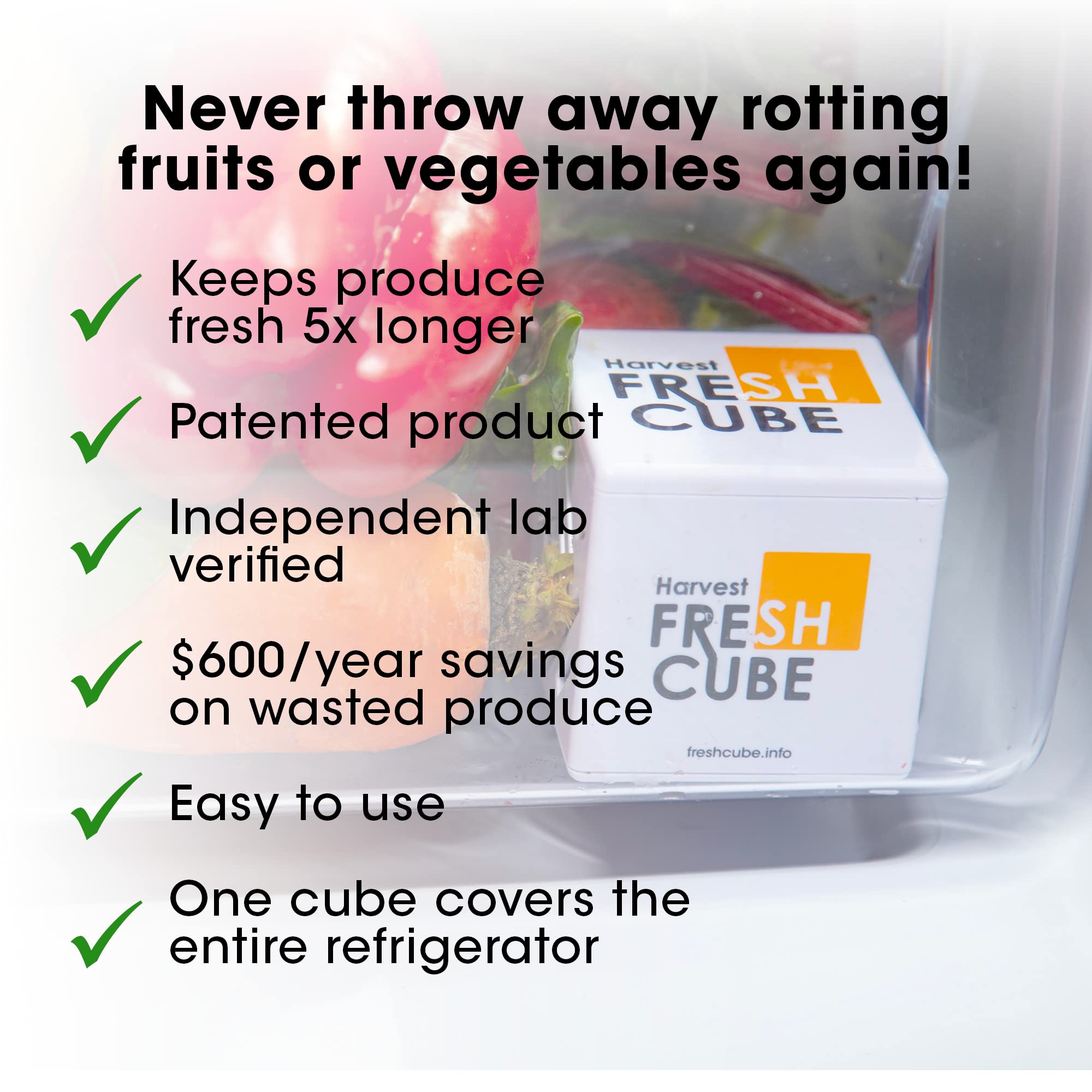 Replacement reminder image for Harvest Fresh Cube shows a 90-day cycle