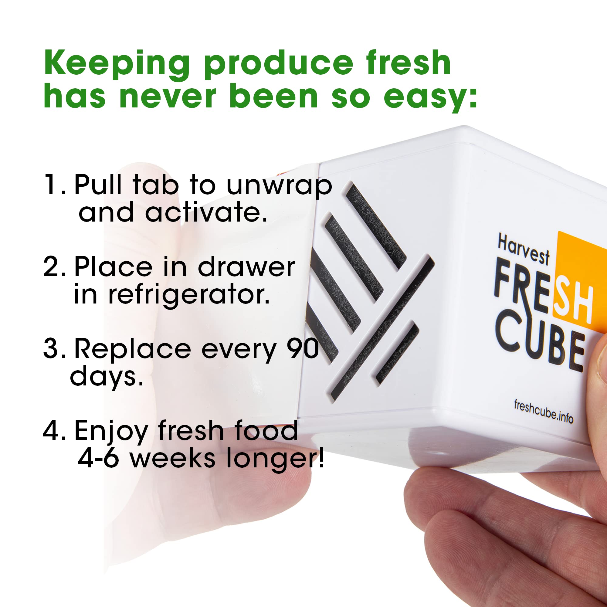 Natural filter design of Harvest Fresh Cube highlights plastic-free, chemical-free operation