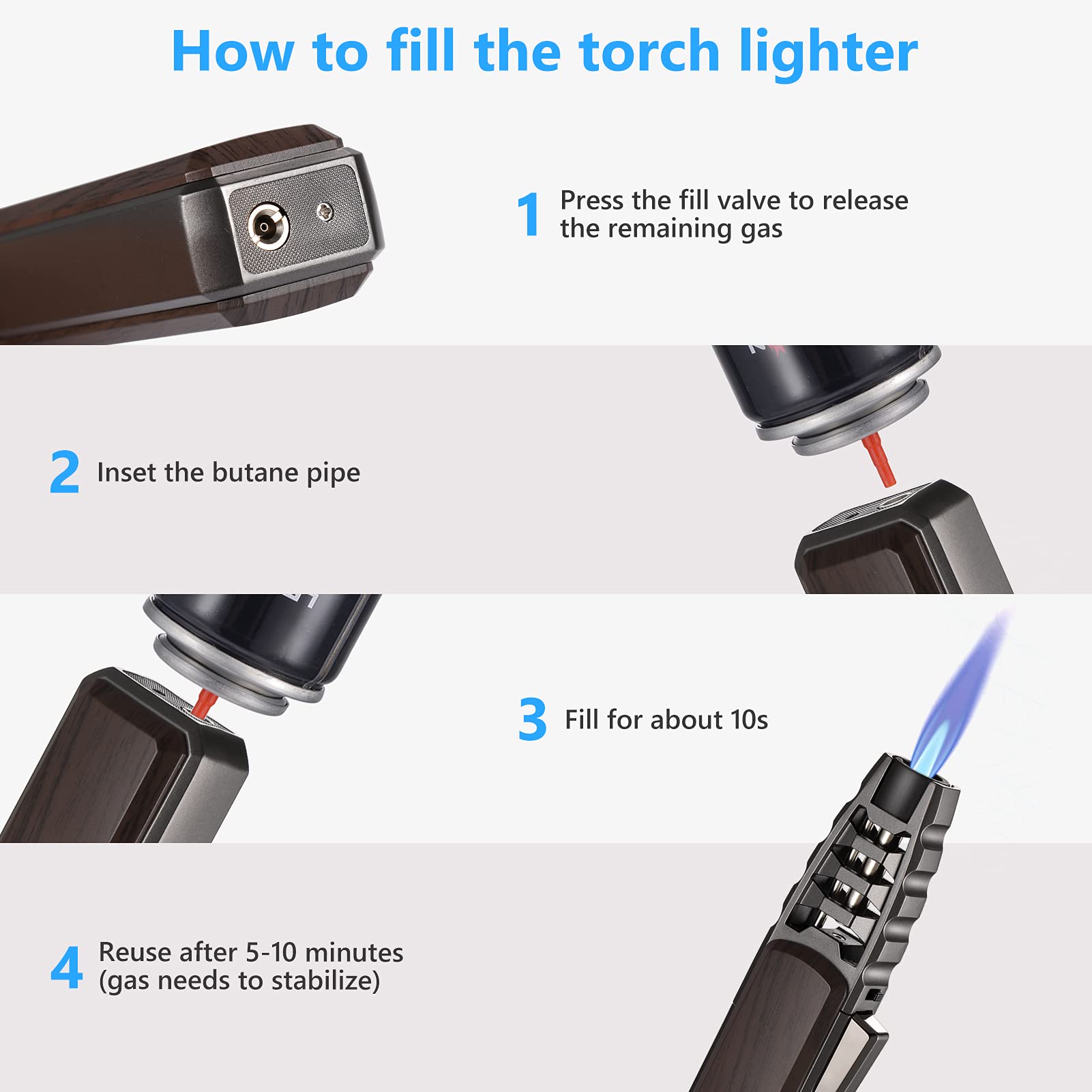 HARYGATE compact torch ideal for camping, picnics, and simple kitchen tasks
