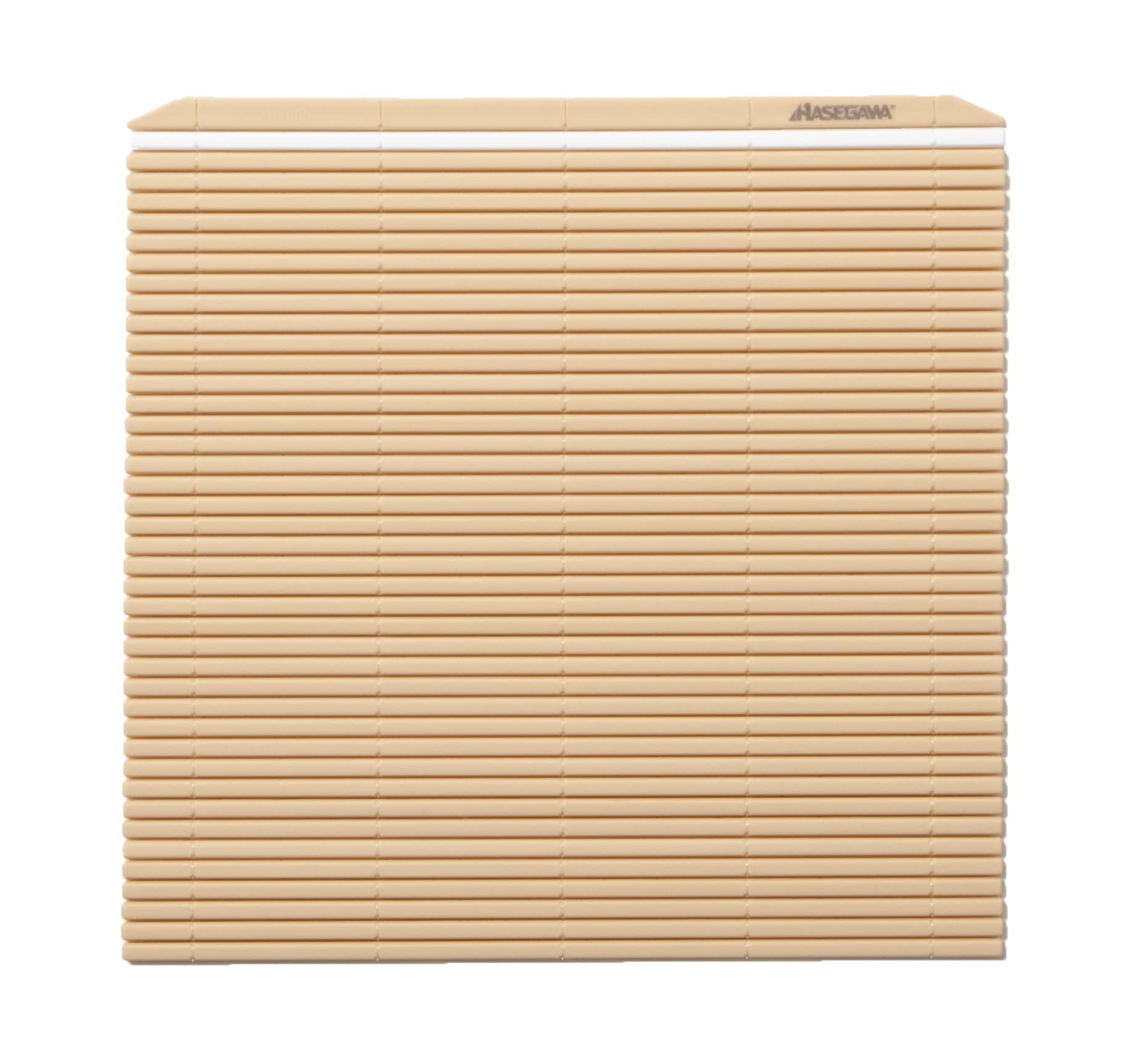 Hasegawa beige plastic sushi makisu rolling mat for easy sushi rolling and clean storage.