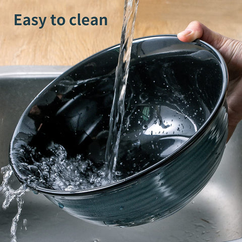 HASENSE 9-inch bowls with 84-ounce capacity suit family meals and sides.