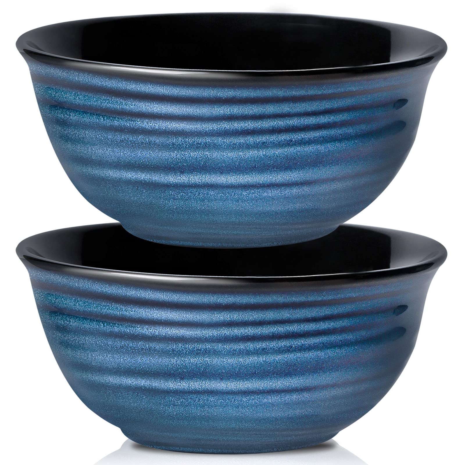 HASENSE blue 60oz serving bowls ideal for family salads and large servings