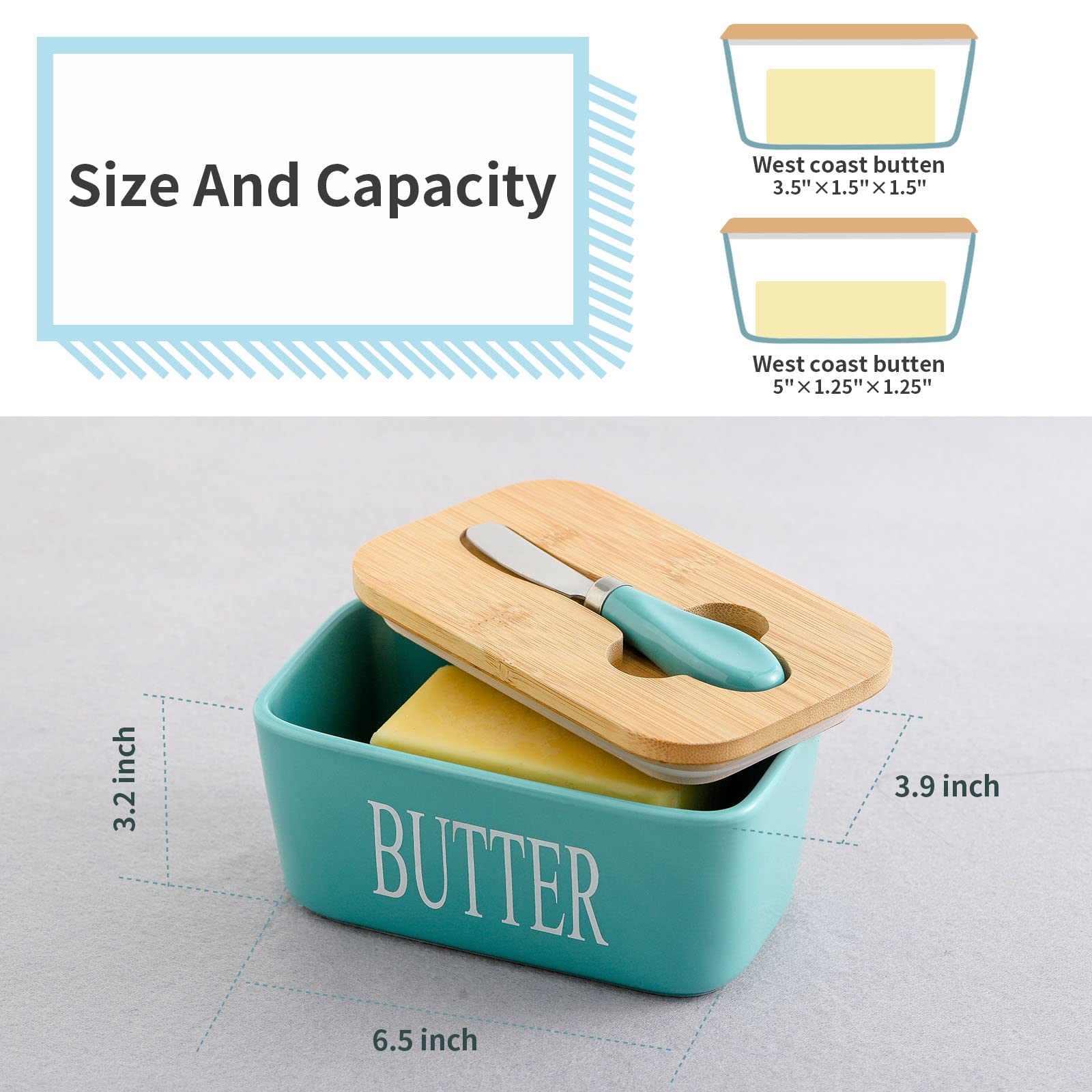 Hasense butter lid close-up highlights airtight silicone seal.