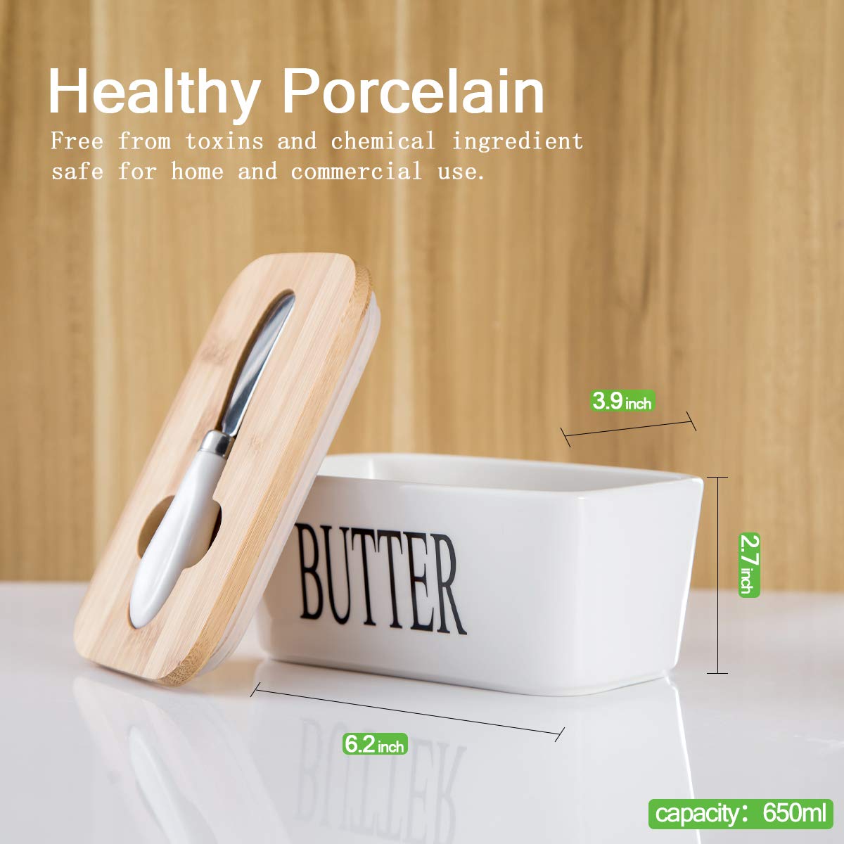 Hasense stainless steel 304 butter knife for easy slicing and spreading.